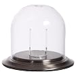 Large Glass Pocket Watch Display Dome with Satin Chrome Plated Base