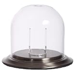 Large Glass Pocket Watch Display Dome with Satin Chrome Plated Base