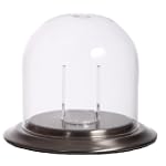 Large Glass Pocket Watch Display Dome with Satin Chrome Plated Base