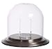 Large Glass Pocket Watch Display Dome with Satin Chrome Plated Base image 2
