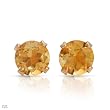 Stud Earrings With 0.85ctw Genuine Citrines Yellow Gold