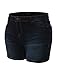 LE3NO Womens Fitted High Rise Push Up Denim Jean Shorts