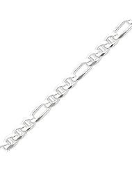 Sterling Silver 7.75mm Figaro Anchor Chain - 18 Inch