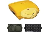 Moulinex - SW2802 - Croque/Gaufre 850W - 2 Plaques  - Jaune