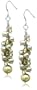 Dyed Freshwater Cultured Pearl, Peridot and Citrine Dangle Earrings