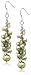 Jewelry : Dyed Freshwater Cultured Pearl, Peridot and Citrine Dangle Earrings