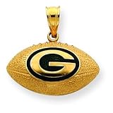 14k NFL Enameled Packers Charm