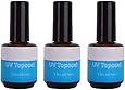 3 x UV Topcoat Nail Art 14ml 0.5oz Top Coat Base UV Gel Acrylic
