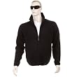Thug or Angel Men's Jet Black collection, black full zip knitted cardigan. JBLK3878