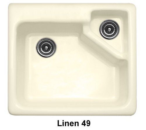 CorStone 11349 Linen Quidnick Quidnick Single Bowl Self Rim Kitchen Sink with Disposal Chamber and 3
