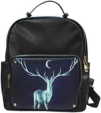 GeniusBag Elk Lightweight School Backpack for Teen Girls/ Boys, Black, 10.7"(L) x 6.49"(W) x 14.96"(H)