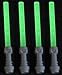 Lego Lightsaber Lot of 4: Glow-in-the-Dark Lightsabers with Hilts
