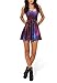 LOVEMISS Women's Galaxy Print Skater Pleated Mini Skirt Dress FBA 01 XS-XXL