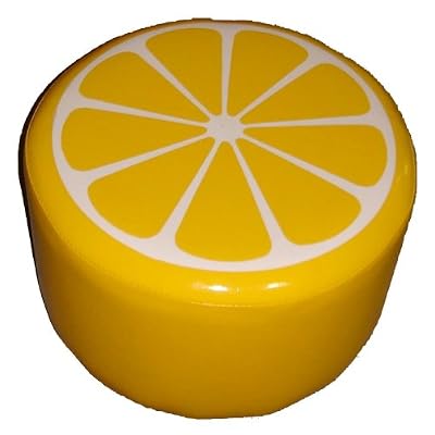 Decorative Novelty Ottoman Stool For Children - Yellow Lemon Fruit Themed