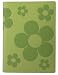 Green Embossed Floral Leather Journal Diary, Lined, 6x8"