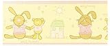 Readyroll Best of Friends Self-Adhesive Rabbit Wallpaper Border PINK
