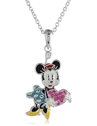 Disney Minnie Holding Heart Pendant Necklace, 18"