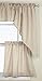 Lorraine Home Fashions Ribcord Tier Curtain Pair, 54-Inch x 24-Inch, Buttercream