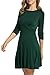 HOTOUCH Women's Casual Slimming Long Sleeve Crossover Mini Fit and Flare Dress