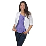 Brinley Co Juniors Lightweight Half-sleeve Jacket