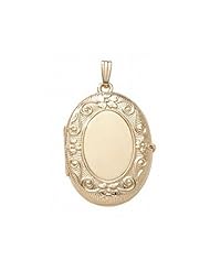 14K Gold Filled "4-Page Photo" Oval Locket 1 inch x 1-1/4 inch