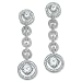 DiamonUltra&trade; Cubic Zirconia Silvertone Circle Drop Earrings