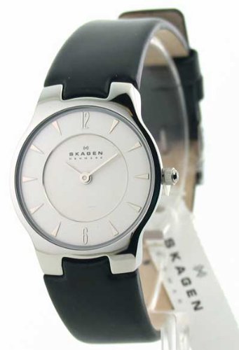 Womens Skagen Leather Ultra Slim Fashion Watch 433SSLB1