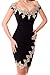 Alvaq Women's Summer Party Gold Lace V Neck Backless Off Shoulder Bodycon Mini Dress Club Small Black