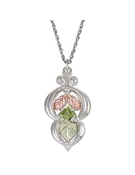 Black Hills Gold Peridot Sterling Silver Necklace