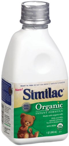 Similac Organic Infant Formula with Iron, Ready to Feed, 32-Ounce Bottle Pack of 6