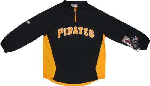 Pittsburgh Pirates Youth Black & Gold Majestic Gamer Jacket - Large