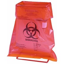 Heathrow Scientific HD10044H Steel Wire Biohazard Bag Holder, 128mm Length x 91mm Width x 214mm Height
