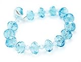 Capri Blue Single Strand Eternity Swarovski Crystal Bracelet