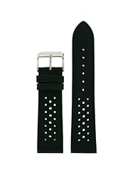 Watch Band Black Sport Design Genuine Leather 18 millimeter Tech Swiss