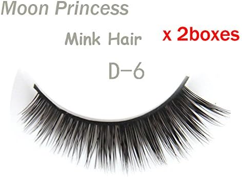 D-6 2 PAIRS luxurious 100% Real Mink Natural Thick Soft False eyelashes fake eye lashes makeup (2boxes)