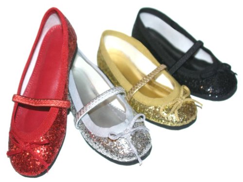 Toddler Girls Glitter Bow Mary Janes