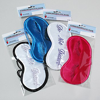 Satin Eye Mask with Embroidered Trim Case Pack 96