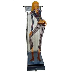 Jewelry Organizer Earring Holder Fashion Girl on Platform Maroon or Blue