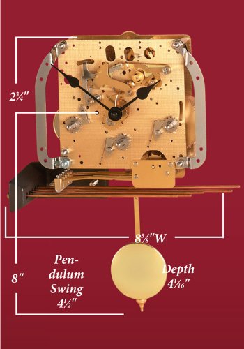 Hermle 351-021 8-Day Front Westminster Movement