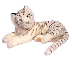 Realistic White Tiger Plush 22"