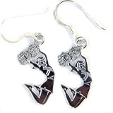 Jumping Cheerleader Sterling Silver Earrings