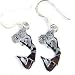 Jumping Cheerleader Sterling Silver Earrings