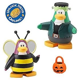 Disney Club Penguin 2'' Mix 'N Match Figure Pack - Bumble Bee and Frankenpenguin