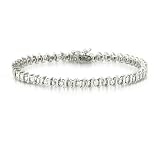 1.00 Carat Diamond 10K White Gold Tennis Bracelet 7