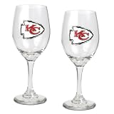 Kansas City Chiefs Set of 2 Wine Glasses