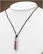 J-Steel by Fyn Studios Stainless-Steel and Leather Pendant Necklace JSF-843332001327