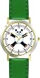 Giant Panda Bear Plush (Sad Face) - Bear - JP Animal - WATCHBUDDY&reg; DELUXE TWO-TONE THEME WATCH - Arabic Numbers - Green Leather Strap-Size-Large ( Men's Size or Jumbo Women's Size )