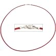 Leather Cord Necklace Red 16"