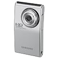 Samsung HMX-U10 HD-Pocket-Camcorder (SD-HC / MMC+ Karten Slot, 1-fach opt. Zoom/ 4-fach digitaler Zoom, 7� Objektivneigung, 5,1 cm (2 Zoll) LCD-Display) silber