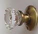 Crystal Antique Replica Surface Mount Single Dummy/French Door Knob Set
